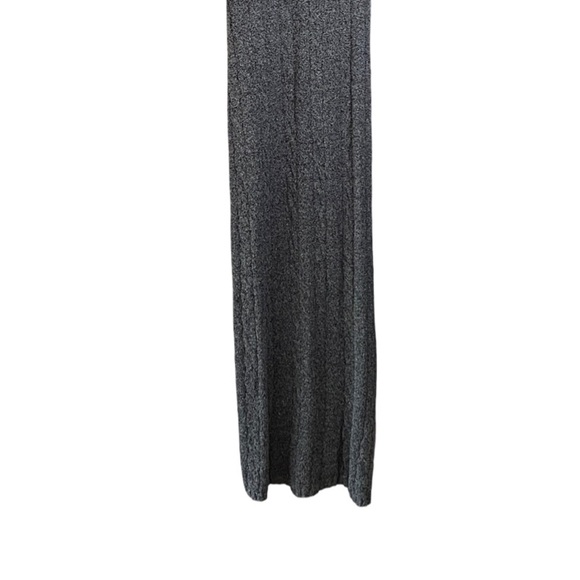RUMORED Lakeville Maxi Dress S | Smoke Heather Gray | Stretch Textured Knit NWT - Picture 5 of 13